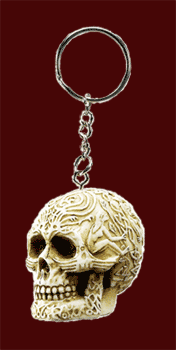 tribal skull keychain