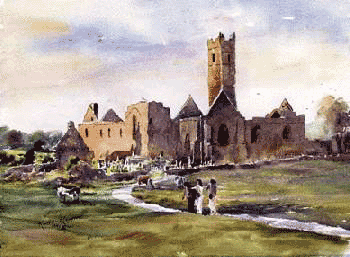 Painting of Quinn Friary
